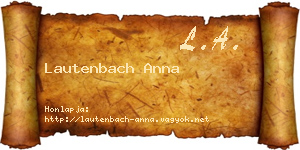 Lautenbach Anna névjegykártya