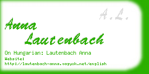 anna lautenbach business card